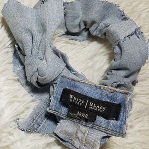 TASTY RAW EDGE DENIM HEADBANZ- "NOIR"